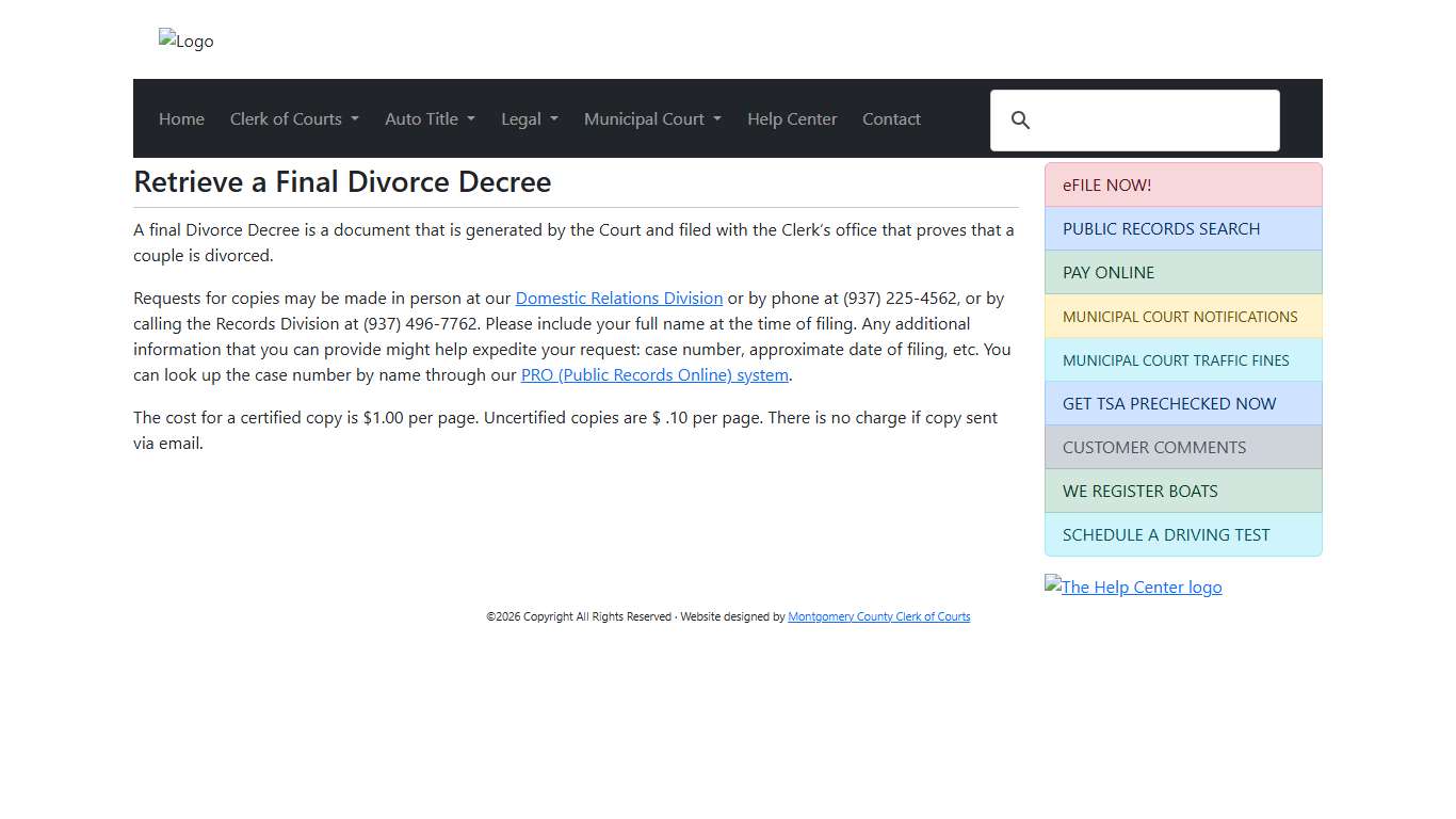 Mike Foley, Montgomery County Clerk of Courts