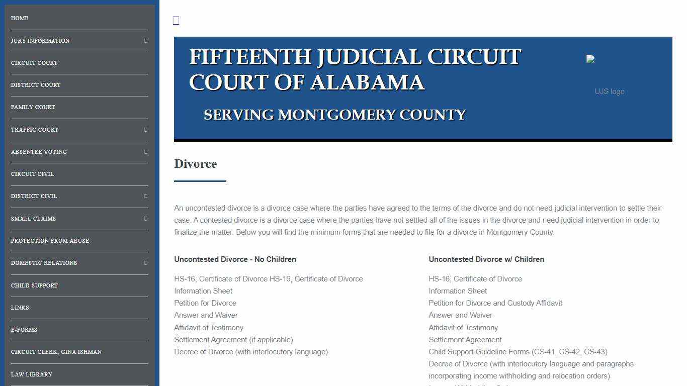 Montgomery County - Fifteenth Circuit Court of Alabama